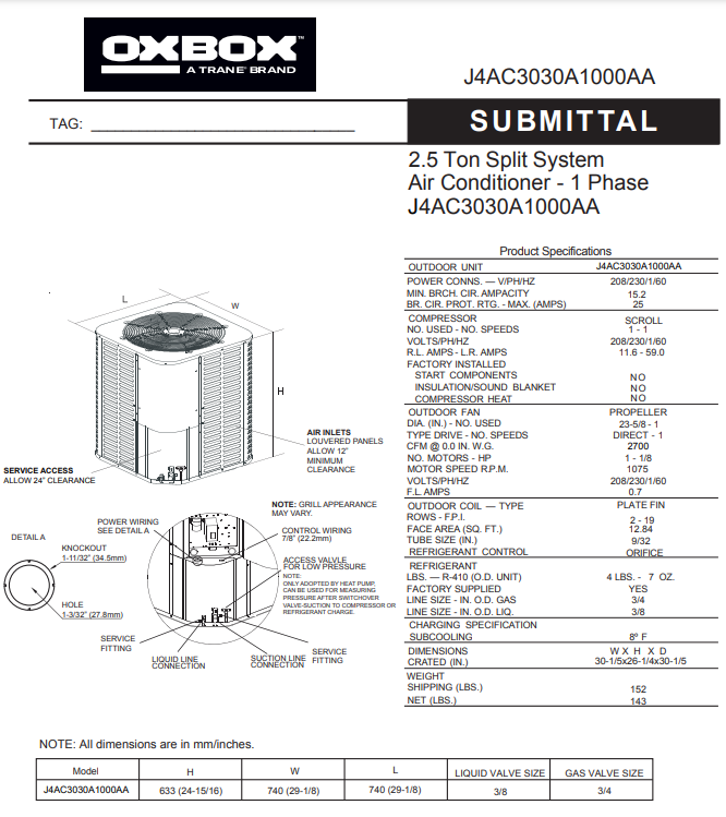 Oxbox 13 SEER Ton Air Conditioner – Radiant Energy Systems,